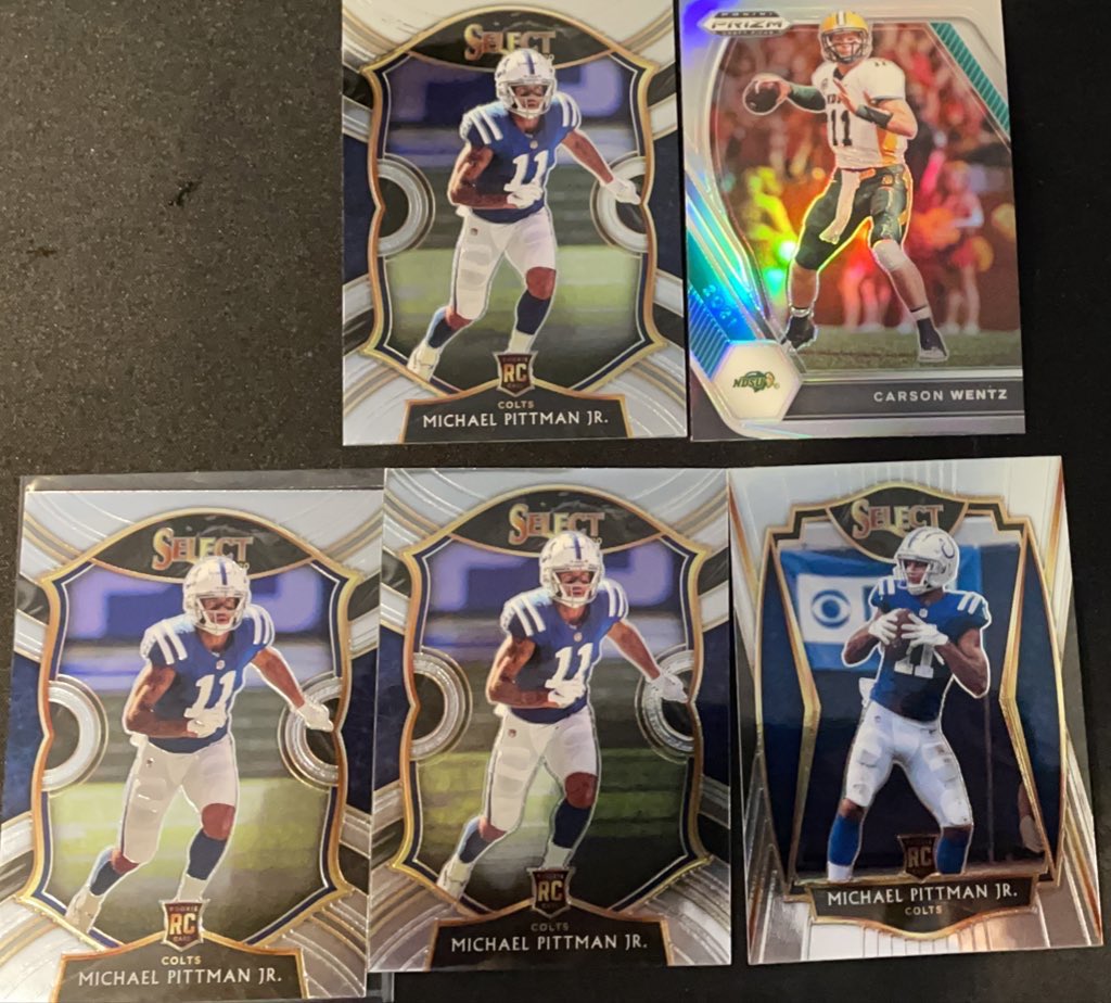 JDCards2's tweet photo. Carson Wentz and his number 1 options. Take the whole lot for $6. Singles for $2 each. https://t.co/6MheJRj9pv