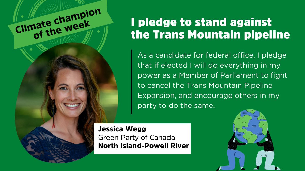 Stand.earth (@standearth) on Twitter photo Shout out to <a href="/jessicaann1983/">Jessica Wegg (she/her)</a> for taking the pledge to #stopTMX! Jessica is the <a href="/CanadianGreens/">Green Party of Canada</a> candidate for <a href="/NIPRGreens/">North Island - Powell River Greens</a> North Island-Powell River #Elxn44 #cdnpoli Shout out to <a href="/jessicaann1983/">Jessica Wegg (she/her)</a> for taking the pledge to #stopTMX! Jessica is the <a href="/CanadianGreens/">Green Party of Canada</a> candidate for <a href="/NIPRGreens/">North Island - Powell River Greens</a> North Island-Powell River #Elxn44 #cdnpoli