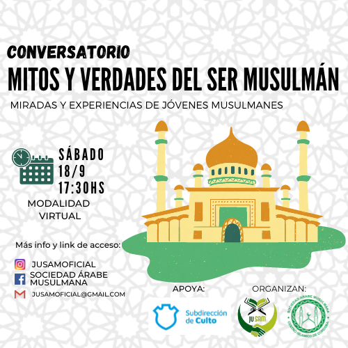 samcba3's tweet photo. Conversatorio, organizado por la juventud de la Sociedad Árabe Musulmana de Córdoba. 
Un compartir de formas de pensar, ver y practicar el Islam bajo las experiencias de jóvenes musulmanes en Cordoba y Argentina.

Más info en: instagram: @jusamoficial. https://t.co/edCDFJIPGL