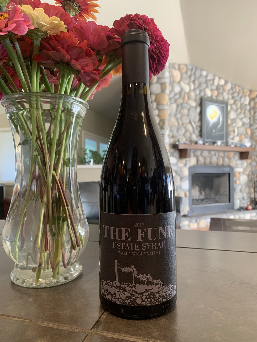 2017 The Funk Estate Syrah from <a href="/Saviah/">Saviah Cellars</a> is beyond impressive. So smooth, briny, savory - think smoked meat, wet stone, earth and funkalicious! This will definitely make our top three wines of 2021 and the year isn’t even over yet! <a href="/WWValleyWine/">Walla Walla Valley Wine</a> <a href="/Wa_State_Wine/">Washington Wine</a> <a href="/vino_sphere/">Vino-Sphere</a>