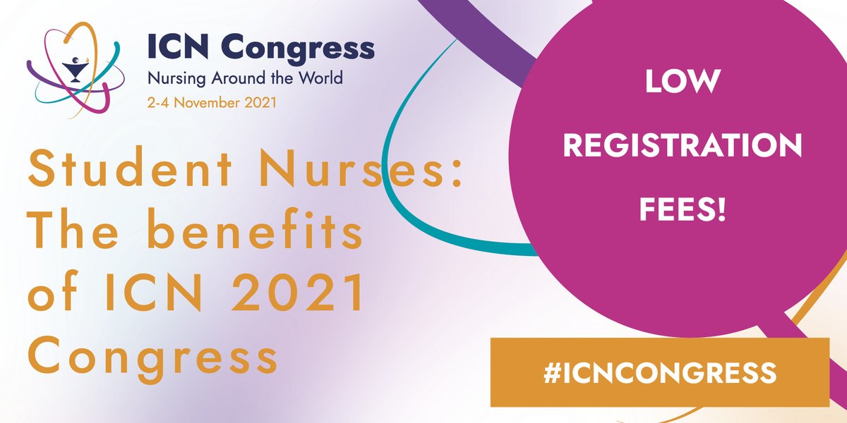 Nursing students, this is your special chance to attend the virtual <a href="/ICNurses/">ICN</a> Congress from 2-4 November 2021!
Learn about the special offers and opportunities available to students at icncongress2021.org
#ICNCongress #NurseStudents