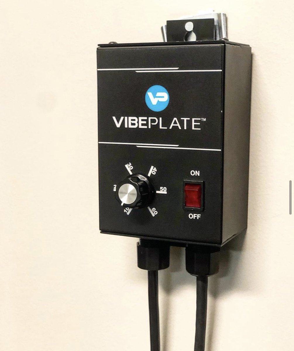 “Good vibes only” going into the week! Speaking of which, our vibration plate therapy is a great way to get some core work in and help your stabilizer muscles. Feel free to book through our website and learn more about the VibePlate!