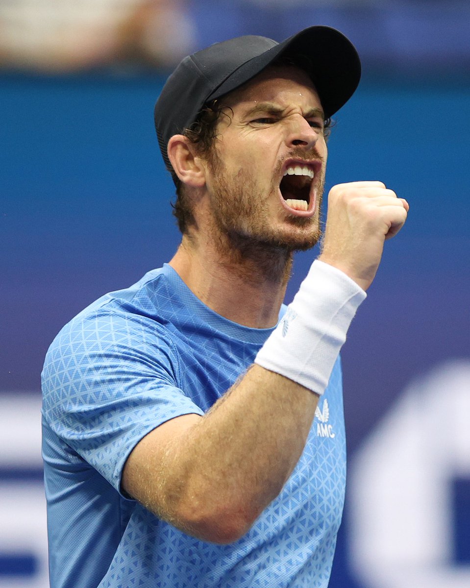 Andy Murray of United Kingdom reacts against Stefanos Tsitsipas of Greece during their men's singles first round match on Day One of the 2021 US Open at the Billie Jean King National Tennis Center on August 30, 2021 in the Flushing neighborhood of the Queens borough of New York City.
