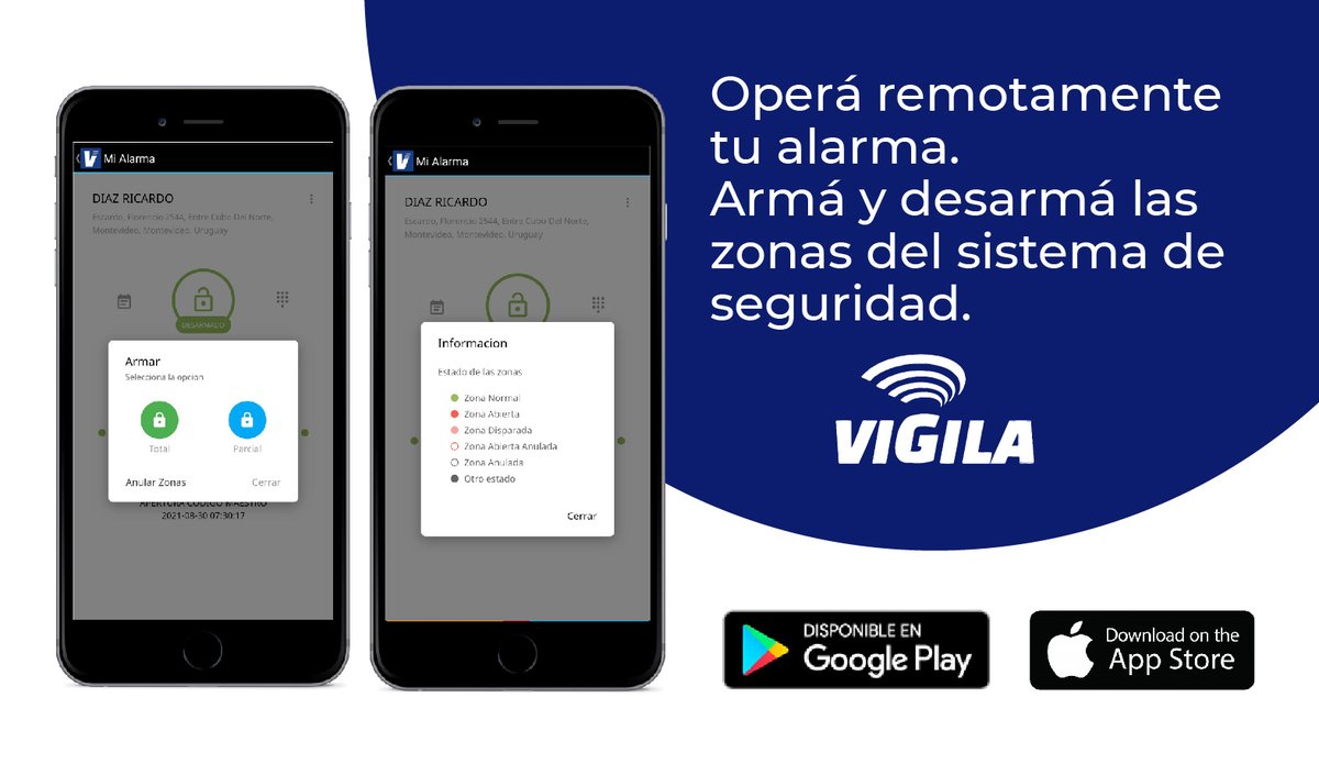 briznner's tweet photo. 📱Operación remota desde Vigila App, nuestra aplicación de seguridad inteligente.

Armá, desarmá y anulá las zonas de tus sistema de alarmas en conjunto o por separado. 

Todo al alcance de tu mano🤳🏻

🔹25 años de trayectoria en Seguridad Electrónica🔹 https://t.co/cHuHAK01dF
