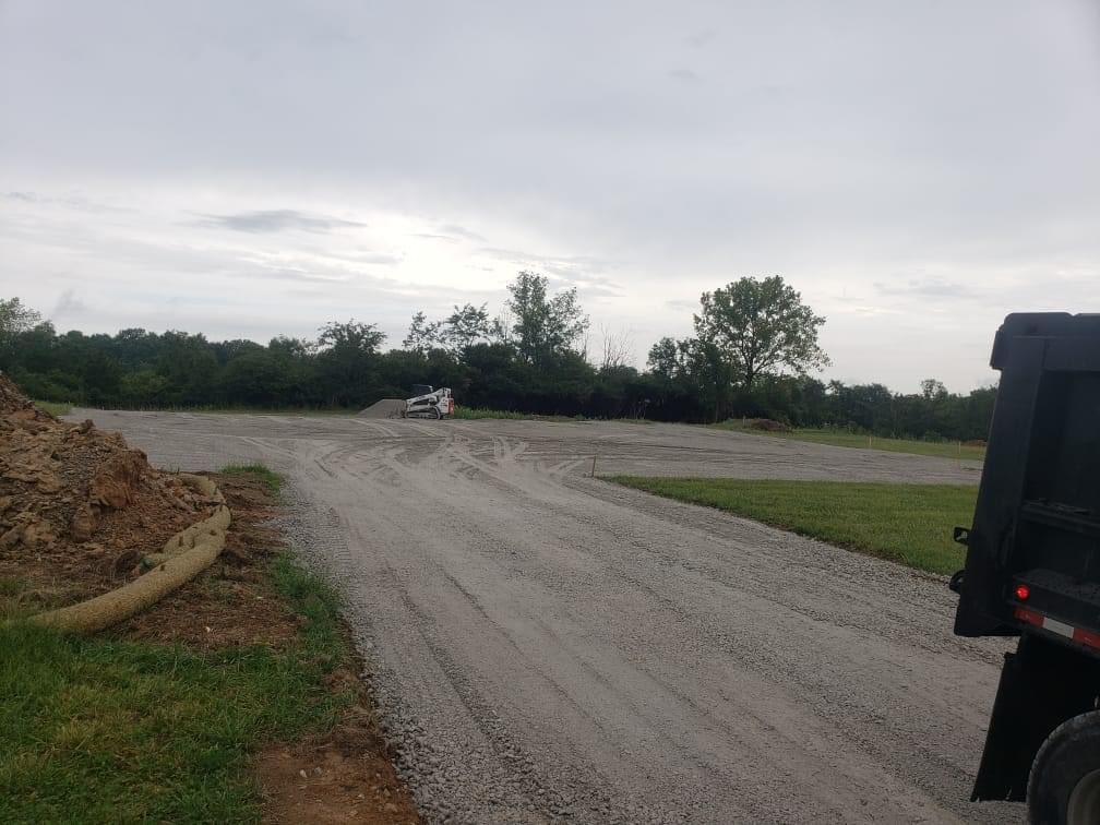 Let the excitement begin we have a parking lot big thank you to Todd Schunk and his excavating crew!!!! Now to get the fencing up!!!