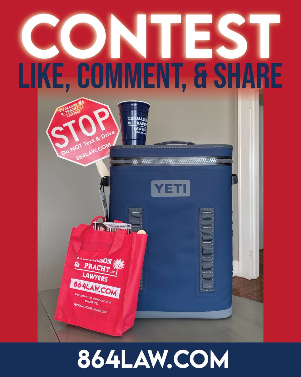 864LAW's tweet photo. LIKE &amp; SHARE CONTEST
We’re giving away TWO SUPER VIP TICKETS TO Greenville Country Music Fest and a $300 YETI HOPPER BACKPACK!

Visit our Facebook to enter! https://t.co/04nSagHsGl