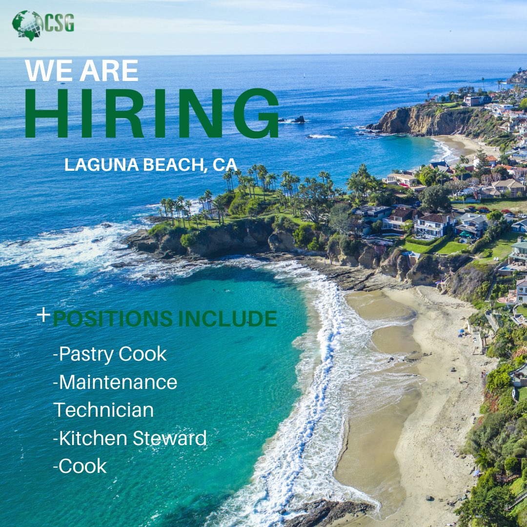 CSGCARES_Jobs's tweet photo. CSG is hiring in Laguna Beach! Join our team now at https://t.co/HySuVD6SQ1 #jobopening #JobOpportunity #csg #laguna https://t.co/bCsAA1EKbC