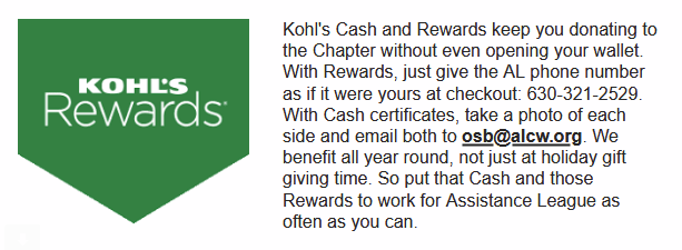 ALChicagoland's tweet photo. #AssistanceLeague #AssistanceLeagueChicagolandWest #Hinsdale #DuPageNonprofit #ALCW #KOHLSCASH https://t.co/xzFKvndVic