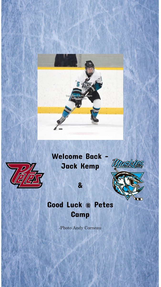Lindsay Jr. A Muskies (@lindsaymuskies) on Twitter photo We are happy to welcome back 2nd Year Forward <a href="/Kemper_21/">Jack Kemp</a>.
We look forward to watching the <a href="/COWHA2004/">Central Ontario Wolves U16 - 2004</a> Product Grow.
We also wish Kemper the best of luck as he is off to the <a href="/PetesOHLhockey/">Peterborough Petes</a> Camp this week.
#FearTheFish
Photo - <a href="/AndyCorneau/">Andy Corneau</a> We are happy to welcome back 2nd Year Forward <a href="/Kemper_21/">Jack Kemp</a>.
We look forward to watching the <a href="/COWHA2004/">Central Ontario Wolves U16 - 2004</a> Product Grow.
We also wish Kemper the best of luck as he is off to the <a href="/PetesOHLhockey/">Peterborough Petes</a> Camp this week.
#FearTheFish
Photo - <a href="/AndyCorneau/">Andy Corneau</a>