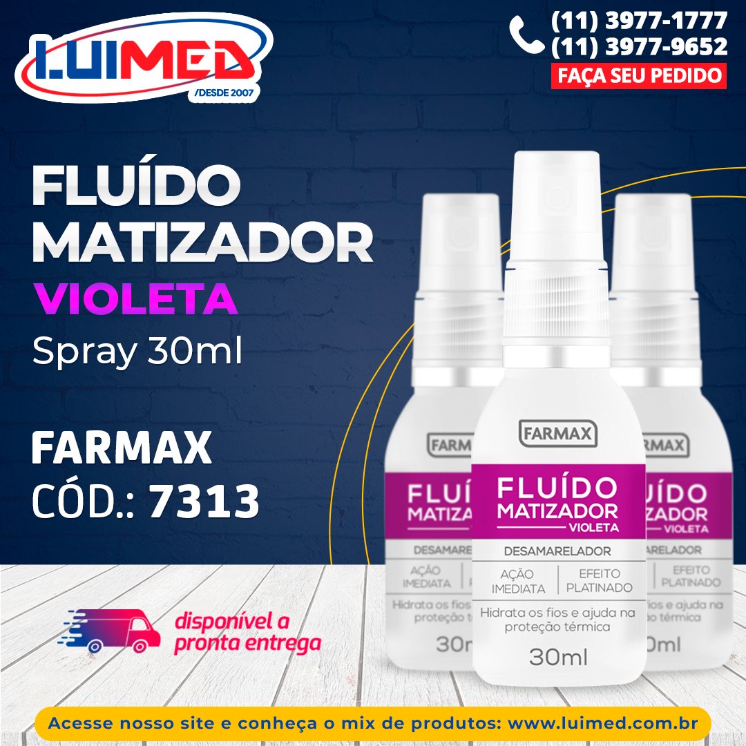 LuimedDH's tweet photo. Fluído Matizador Violeta Spray 30ml - Farmax
.
.
Faça seu pedido:
📞(11) 3977-1777
📨vendas@luimed.com.br
.
.
#luimed #matizador #fluidomatizador #violeta #violetagenciana #perfumaria #drogaria #varejinho #varejinhofarma #farmacia #lojacirúrgica #lojaortopedica https://t.co/zFoHji7aos