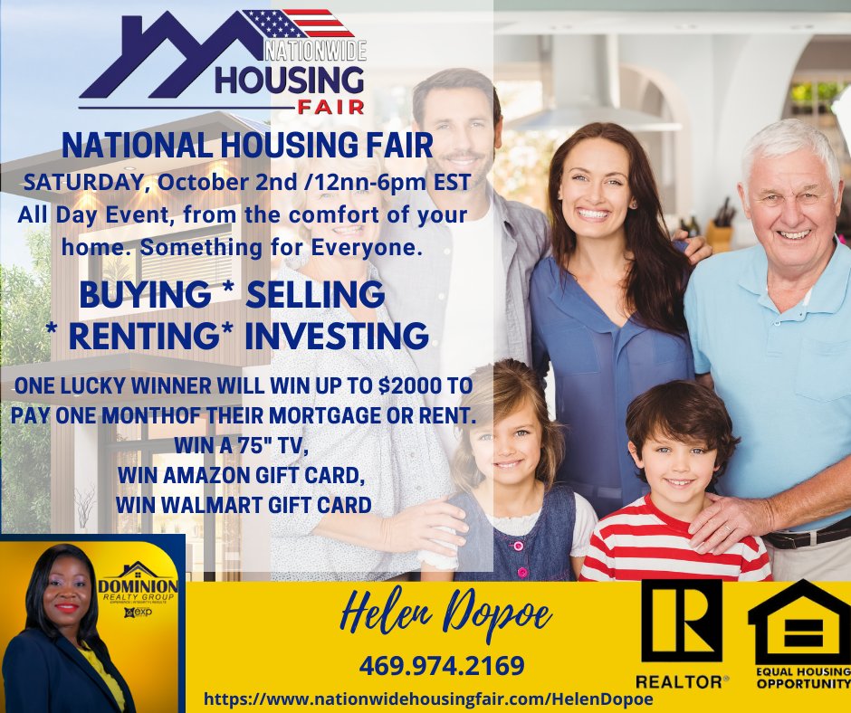 DopoeHelen's tweet photo. Are you ready to win prizes up to $2000?📣
Don't miss this event‼️ 📣
📌Click here to REGISTER for FREE‼️ 👏🙌
https://t.co/Ds0keMHLMS

#RealtorHelen #YourNewConstructionAgent
#realestatelife #realestateagent #realestateexpert
#YourNewConstructionAgent #buyersagent
#sellersagent https://t.co/f8x51ts8o2