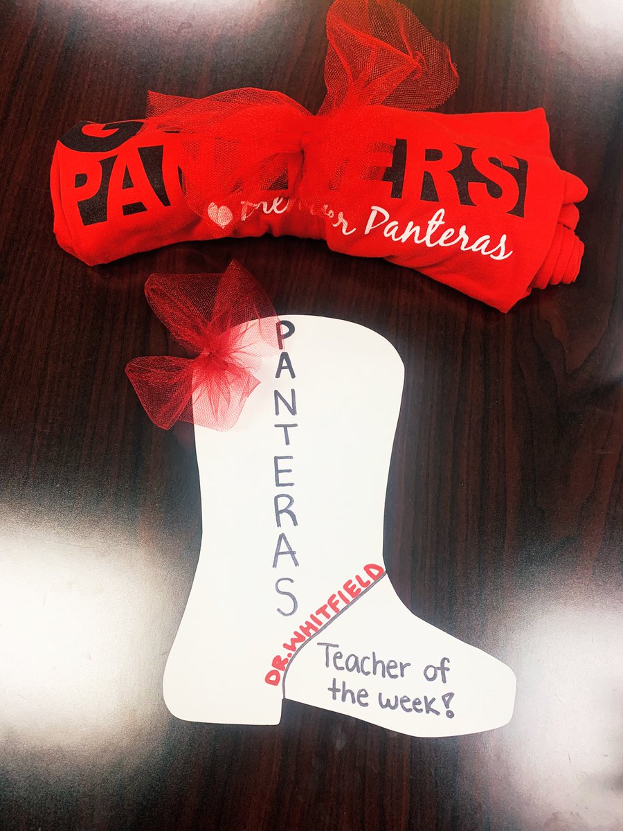 They made my Monday!!! ☺️❤️

So honored to receive the #TeacherOfTheWeek Award from our amazing <a href="/chhspanteras/">Premier Panteras</a>! I’m so proud to serve such amazing young people!!! #CHPantherPride