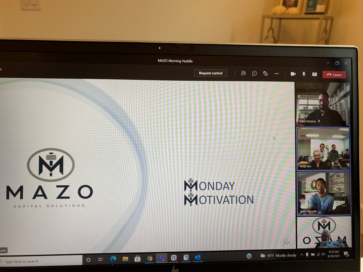 MazoCapital's tweet photo. Today for MAZO's Monday Motivation we heard from Peter Nguyen, CLFP.  We love hearing from our team about what motivates them to be their best self.  #motivation #team #teamMAZO #MAZO #teamwork https://t.co/5bBPDDTtT3