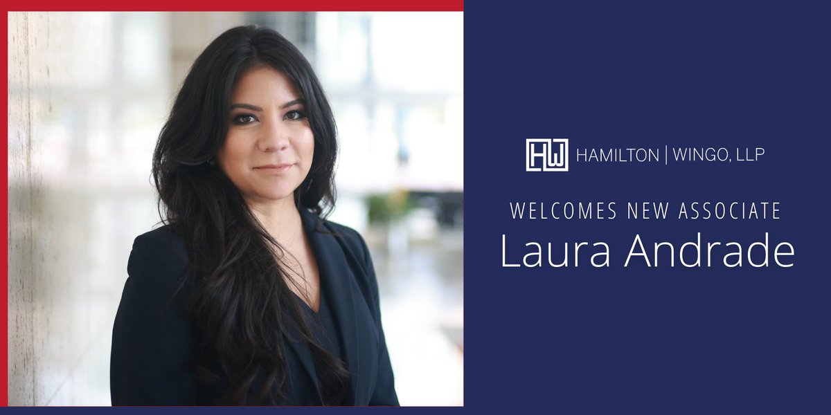 HamiltonWingo1's tweet photo. We are excited to welcome new Attorney Laura Andrade to the Hamilton Wingo team. https://t.co/X5hdKnEHGx https://t.co/wyyzdqSPGJ