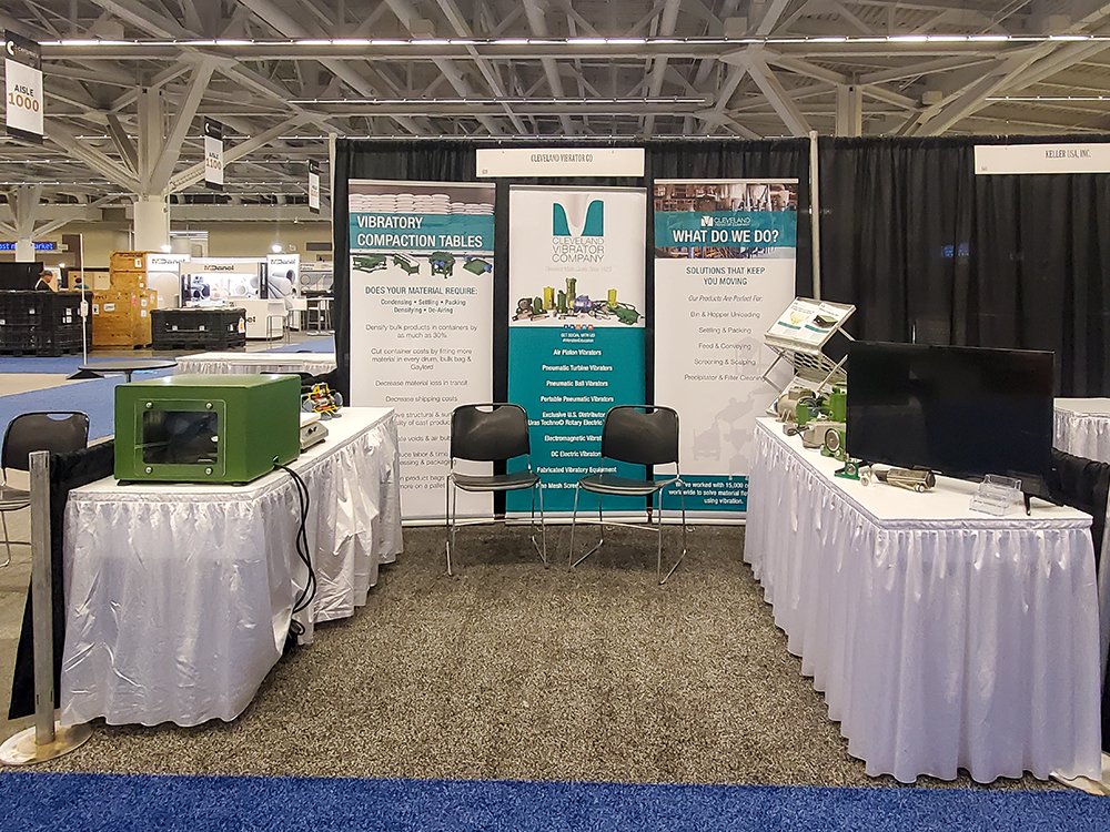CleVibeCo's tweet photo. Are you attending the 2021 Ceramics Expo in Cleveland, OH?

The #CVCrew is set up &amp; ready to spread some #VibrationEducation at booth #839!

Talk to our vibration experts and see some fun product demos from August 31st - September 1st.

#CeramicsExpo #Ceramics #MaterialHandling https://t.co/oQIH9g7mea