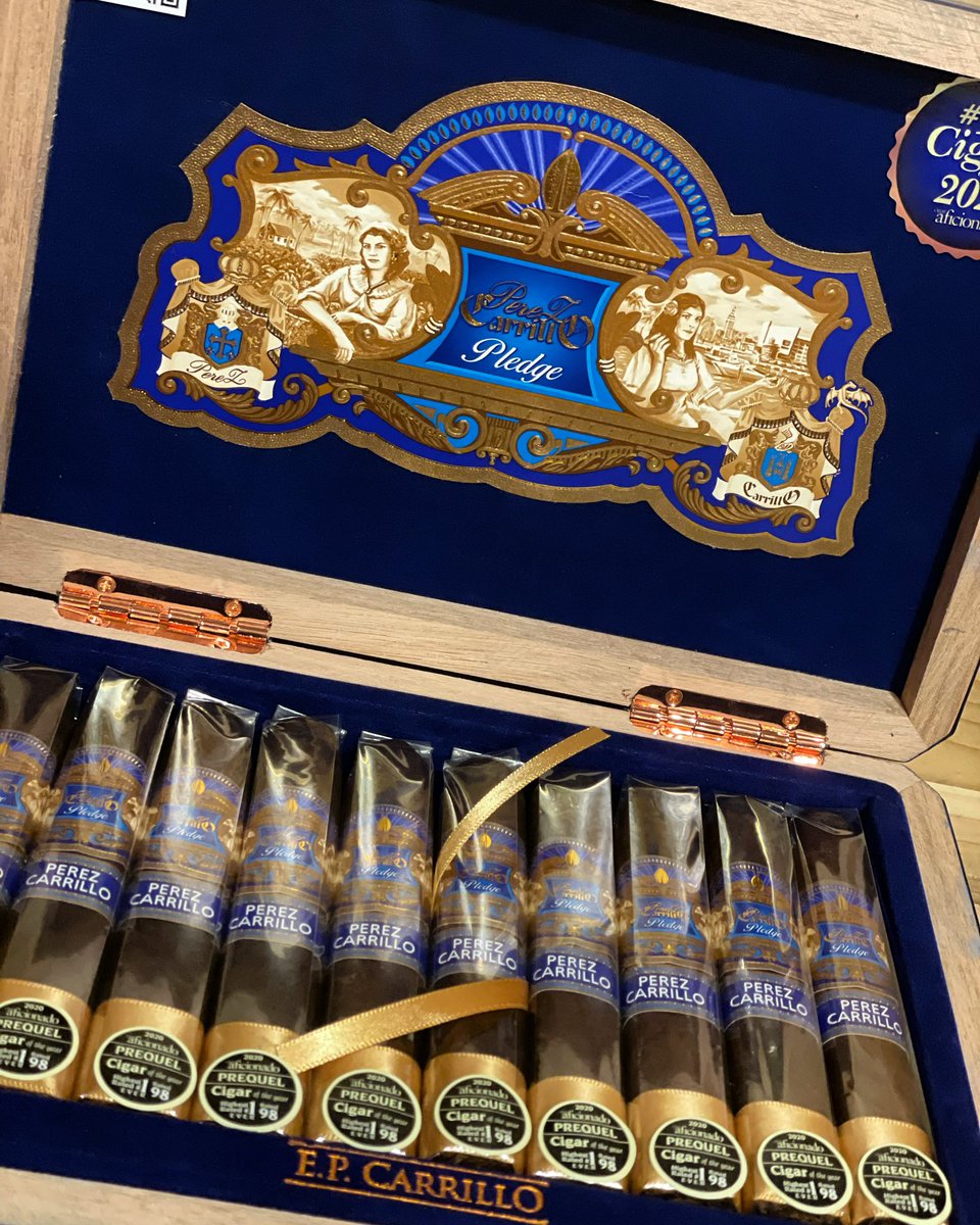 Back in stock from @EPCarrillo PLEDGE. Come try yours today and see why this is the highest rated cigar in history with 98 points. #epccigars #cigaroftheyear