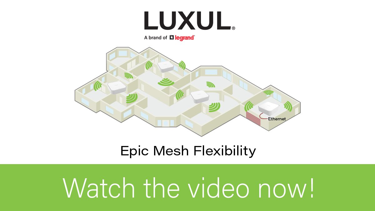 LuxulCorp's tweet photo. #EpicMesh can be used in more situations than just your typical mesh system. Watch our short "How to" video below on the flexibility of Epic Mesh and where you can use it on your next install. 🔥
🎥 https://t.co/1CWMRNFYrC
#Luxul #Mesh #Network #WiFi #Business #WFH #AV #Tech https://t.co/HKV25DrH9b