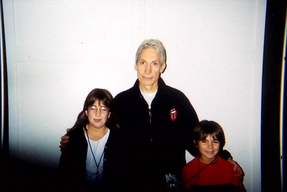 A wonderful moment for me a dad/drummer, my kids, <a href="/AliRogin/">Ali Rogin</a> &amp; <a href="/jayweinbergdrum/">Jay Weinberg</a>, and my hero, Charlie Watts before his show.
