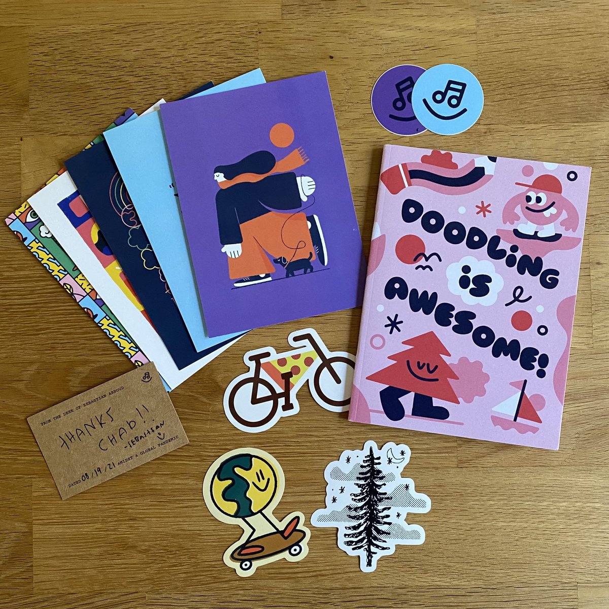 Scored a great <a href="/sebastianabboud/">Sebastian Abboud</a> framed print and it arrived with a lot of fun extras! Thank you, Sebastian!