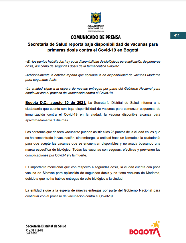 Secretaría Distrital de Salud tweet media