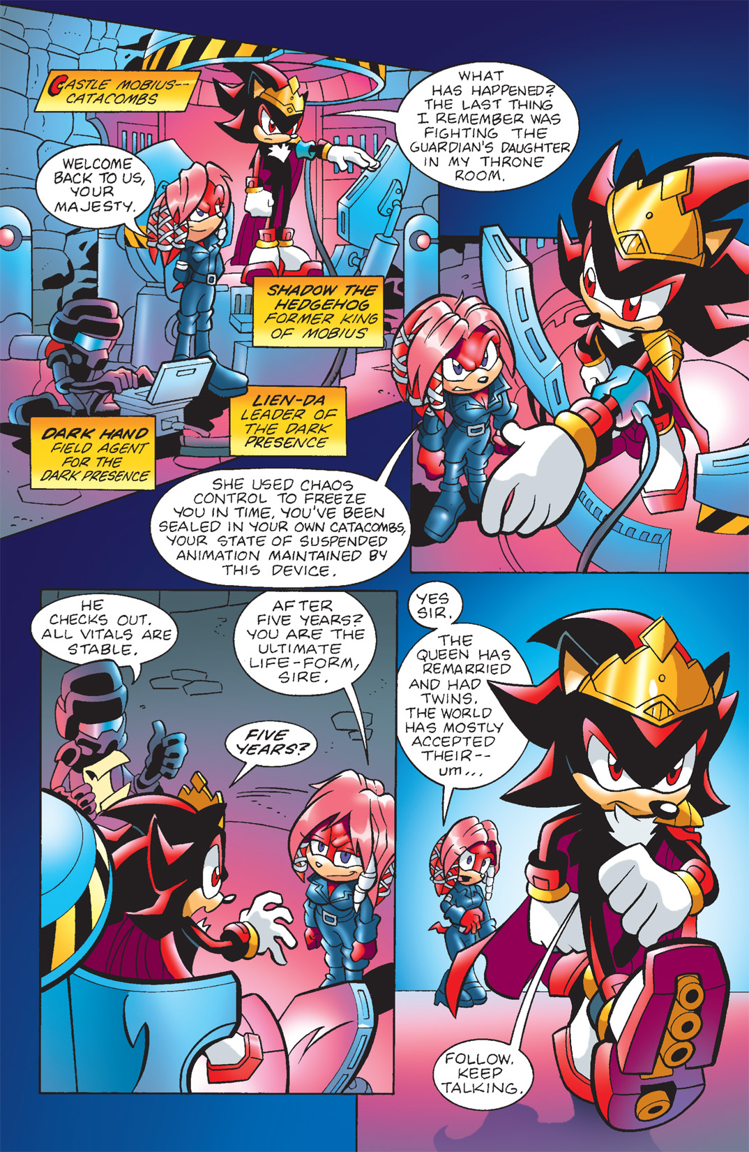 Daily Archie Sonic Echidna Pics Sonic Universe Issue 7 Mobius 30 Years Later Part 3 Of 4 Archiesonic Sonicthehedgehog Sonic Soniccomic Soniccomics Lienda Liendatheechidna Shadowthehedgehog Shadow Kingshadow Comic Comics