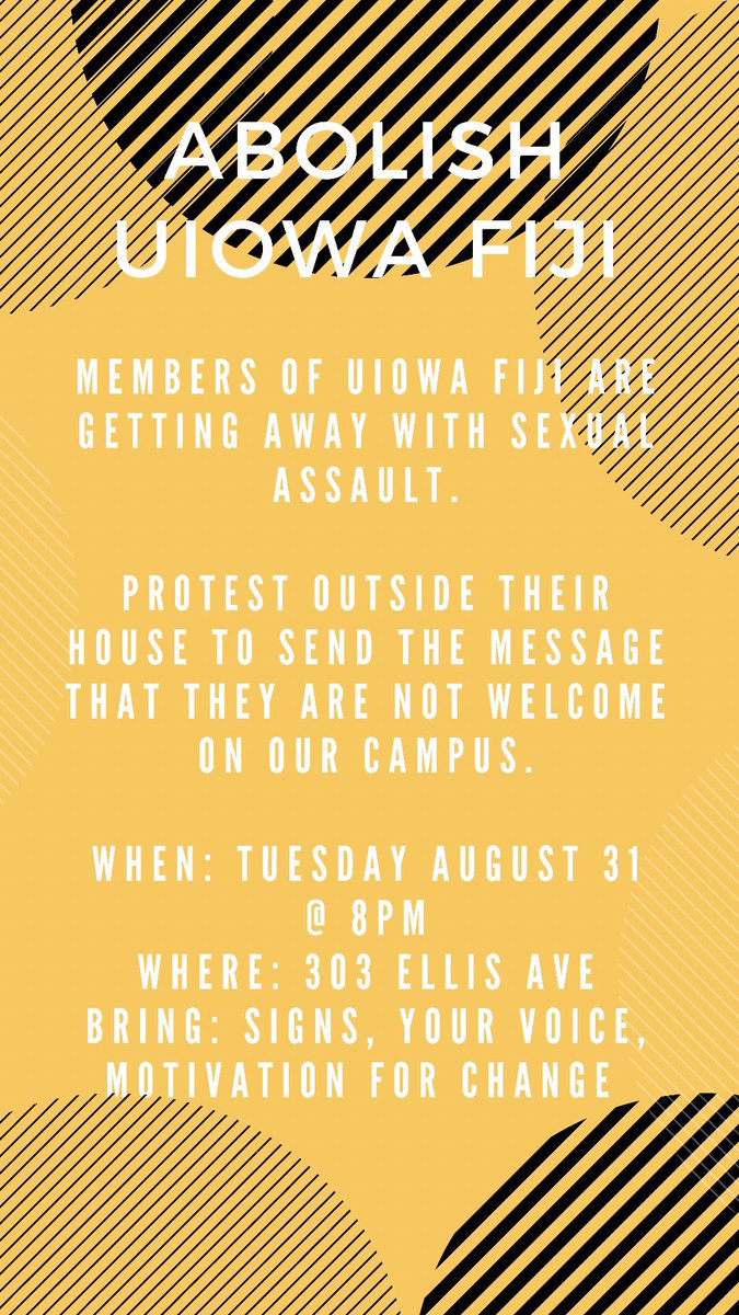 FIJI at University of Iowa has been accused of horrific sexual assault, much like what happened in Lincoln recently. Students are now calling for a protest tomorrow outside the fraternity to pressure the UofI to kick them off campus. Details of the incident in the link below.