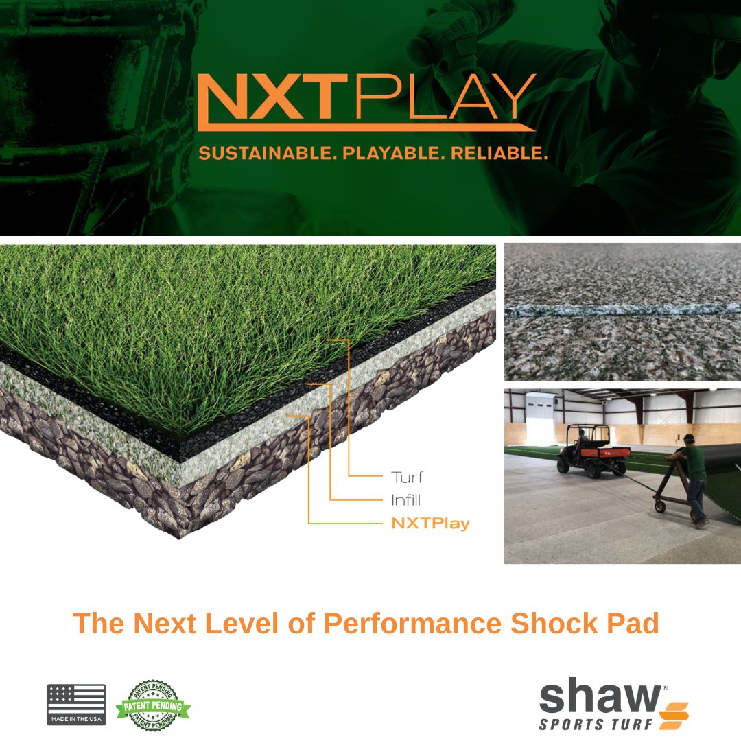 Artificial turf's next play! <a href="/shawsportsturf/">Shaw Sports Turf</a>'s NXTPlay delivers superior performance and results in the diversion of used turf from landfills. #sustainability #NXTPlay #morethanafield