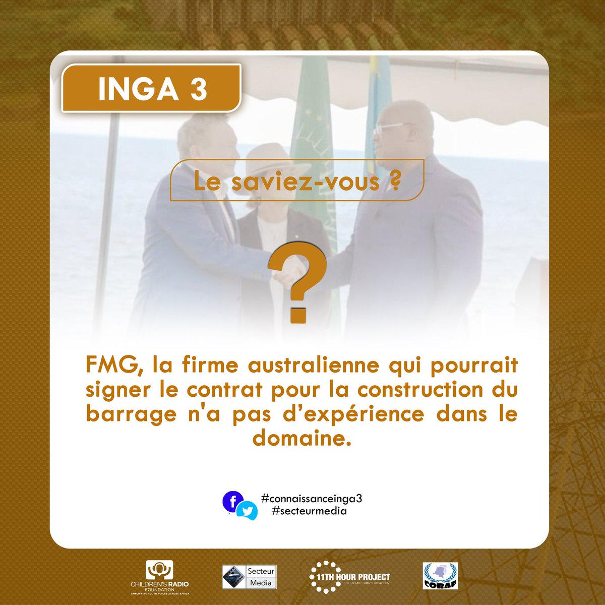 MediaSecteur's tweet photo. Le saviez-vous? @CRFprojects @CorapRdcongo  
@UEenRDC @AssembleeN_RDC @financesrdc @MinITP_RDC @senatrdc @Presidence_RDC @politicocd https://t.co/HUzG0qVJg6
@energie
@Rdc
@electricite https://t.co/KEk8q1otcQ https://t.co/ZYjjx3506v https://t.co/9iMB788FvS