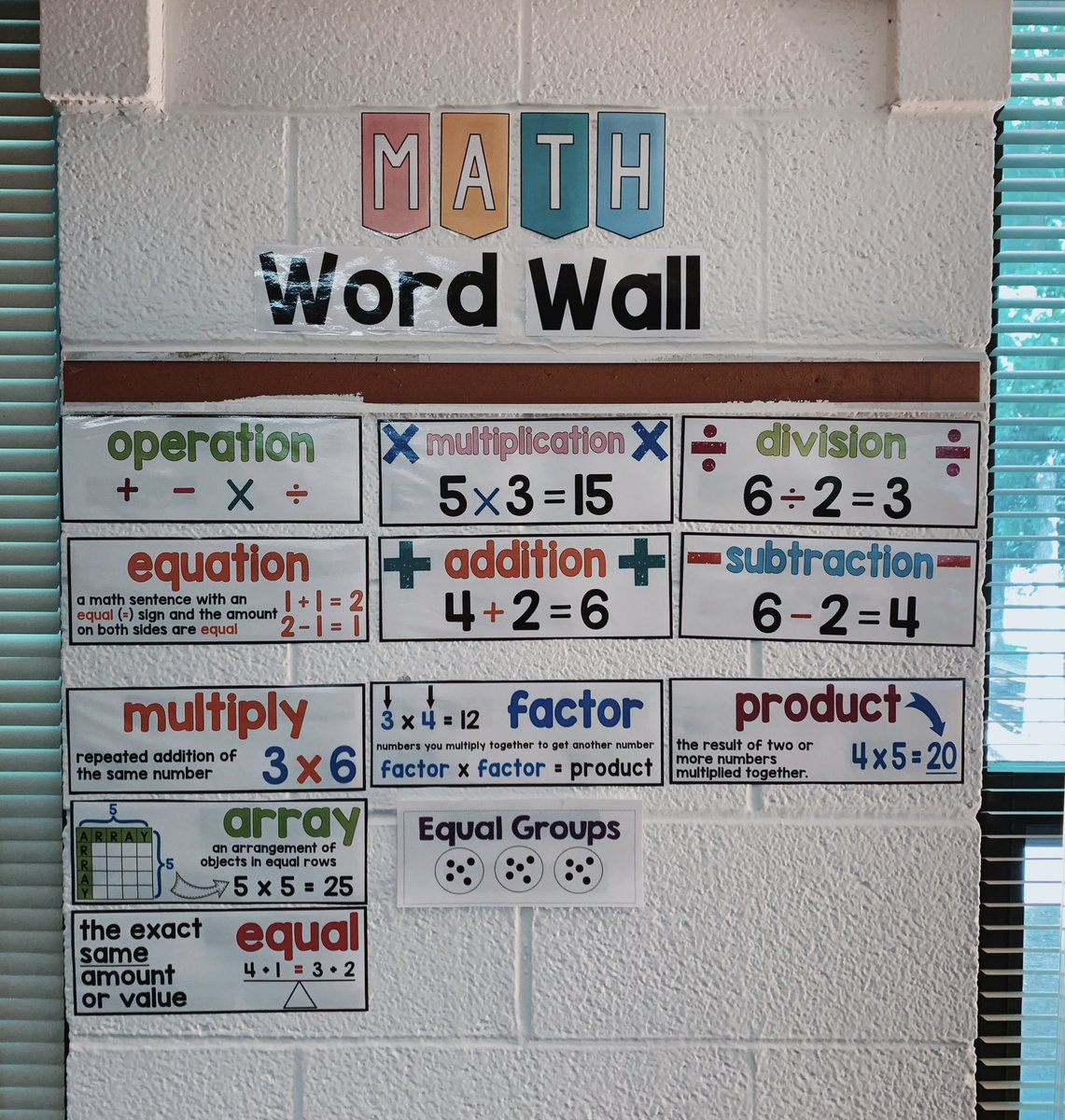 I’m LOVING our math word wall 😍 #AcademicLanguage
