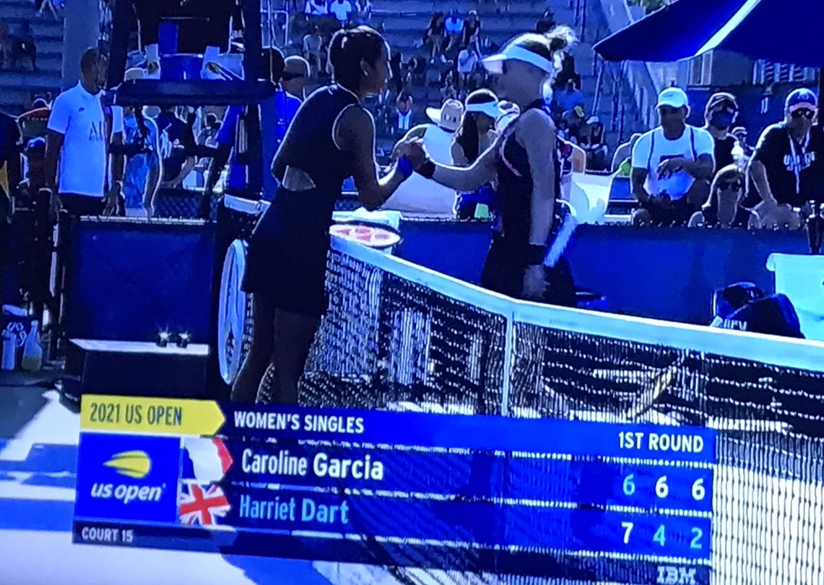 Empezó #USOpen2021 y con muy buen pie para <a href="/CaroGarcia/">Caroline Garcia</a>👏🏼👏🏼👏🏼 mañana más con <a href="/nadiapodoroska/">Nadia Podoroska</a>  💪🏼💪🏼💪🏼vamos 💜