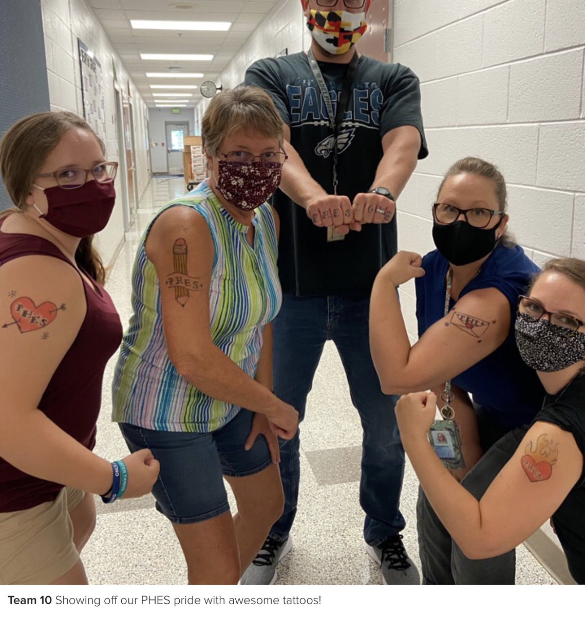 PershingHillES's tweet photo. Hmm…we think this group is trying to keep up with Dr. Wooleyhand! #tattoos #GooseChase https://t.co/z8RybruO1O