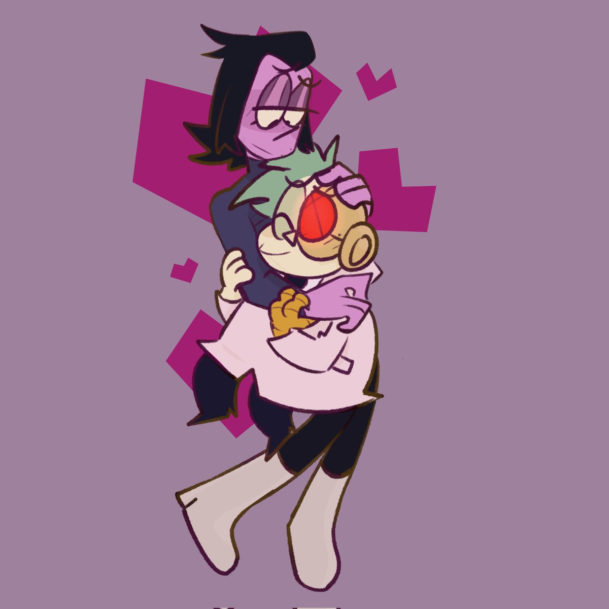 several_honks's tweet photo. Remembered they're canon, blacked out, woke up and this was on my canvas here u go #okkoletsbeheroes #voxman https://t.co/zlrRlzdeIy