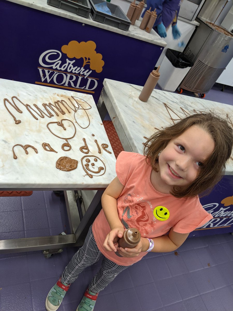 katiecogger's tweet photo. @CadburyWorld We went today &amp; it was fabulous! This is child 1, Maddie, 7yrs old 🥰 it's hard getting a photo of her (she has anxiety &amp; confidence issues) so this is incredibly special. https://t.co/UDzsBqkkIa