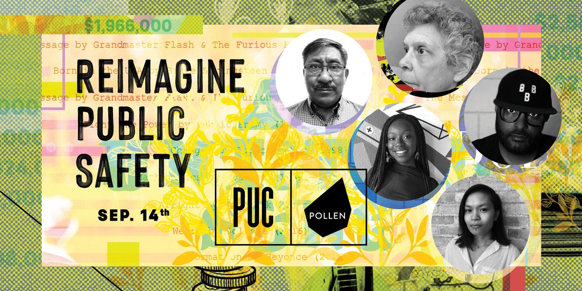 On 9/14, join Pollen, <a href="/pucmn/">Pillsbury United</a>, <a href="/BullyCreative/">D.A. Bullock</a>, Rodolfo Gutierrez of HACER, Erika Thorne of SURJ Twin Cities, and MJ Carpio of <a href="/CAALMN/">Coalition of Asian American Leaders (CAAL)</a> for a conversation on the future of public safety in Minneapolis: bit.ly/2UHV3Ci #ReimaginePublicSafetyMN