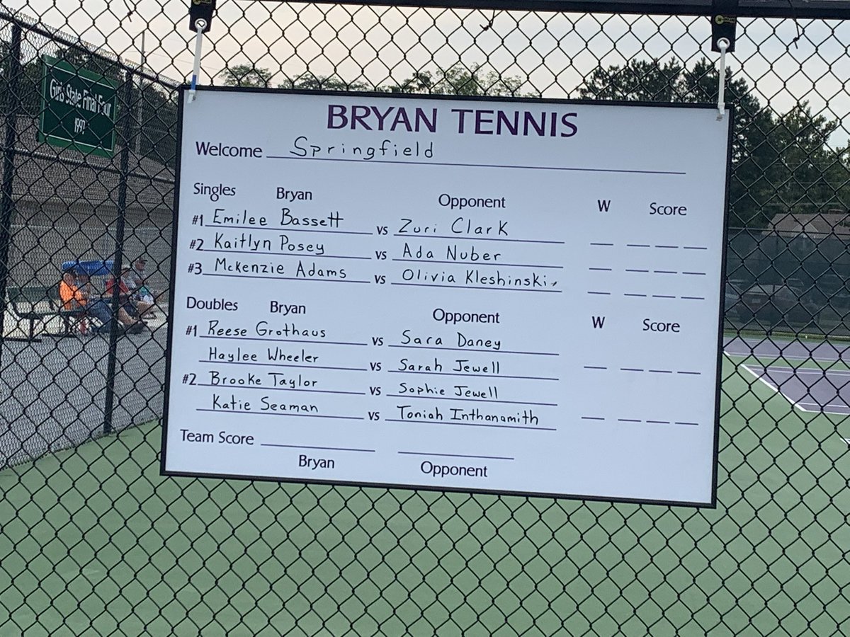 JLeBlanc_21's tweet image. At the tennis courts at Bryan High School for girls tennis’ match against Springfield.

With a win today, this year’s team will have the best start in program history for either the boys or girls (11-straight wins). Current record is 10 wins (2011 boys, 2013 girls, 2021 girls).