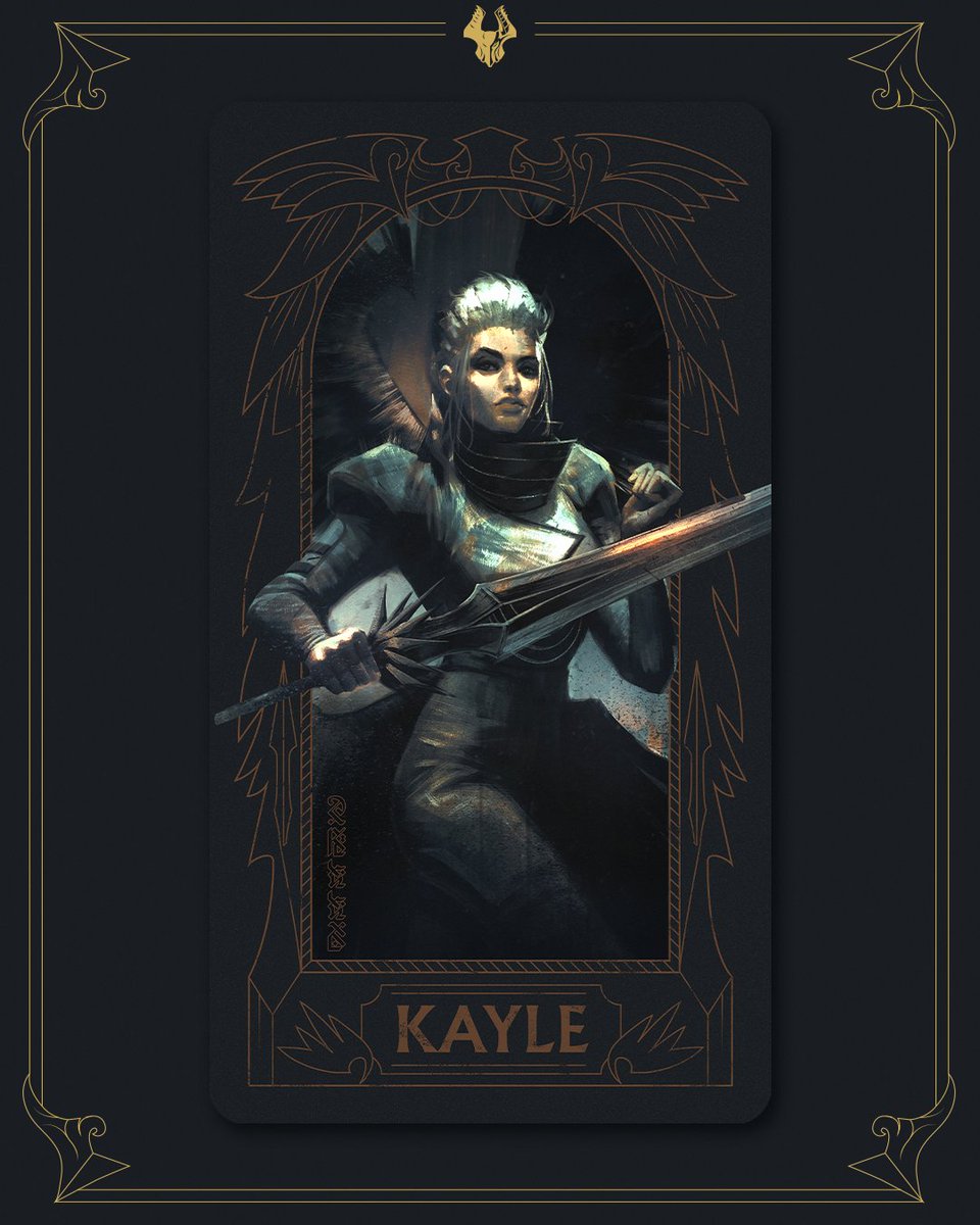 Twisted_Grace_'s tweet photo. @Necrit94 the character cards also have the symbols 
Sona is Savior
Olaf is Killer
Morde is Titan
Kayle is Queen https://t.co/yi4lfX7WjA