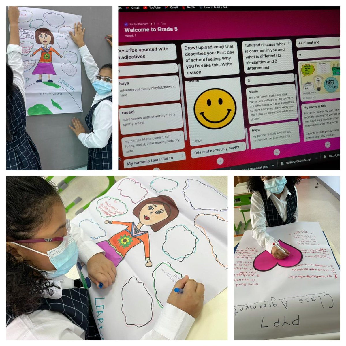 Our  PYP7 students engaged in "Back to school activities". Making their classroom agreements and IB learner goals <a href="/EzzeldeenRania/">Rania Ezzeldeen</a>