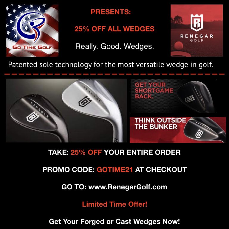 Time For New Wedges

25% OFF NOW

Head to RenegarGolf.com

Forged or Cast with:
<a href="/KBSGolfShafts/">KBS Golf Shafts</a> and <a href="/LamkinGrips/">Lamkin Grips.</a> 

Check Them Out!