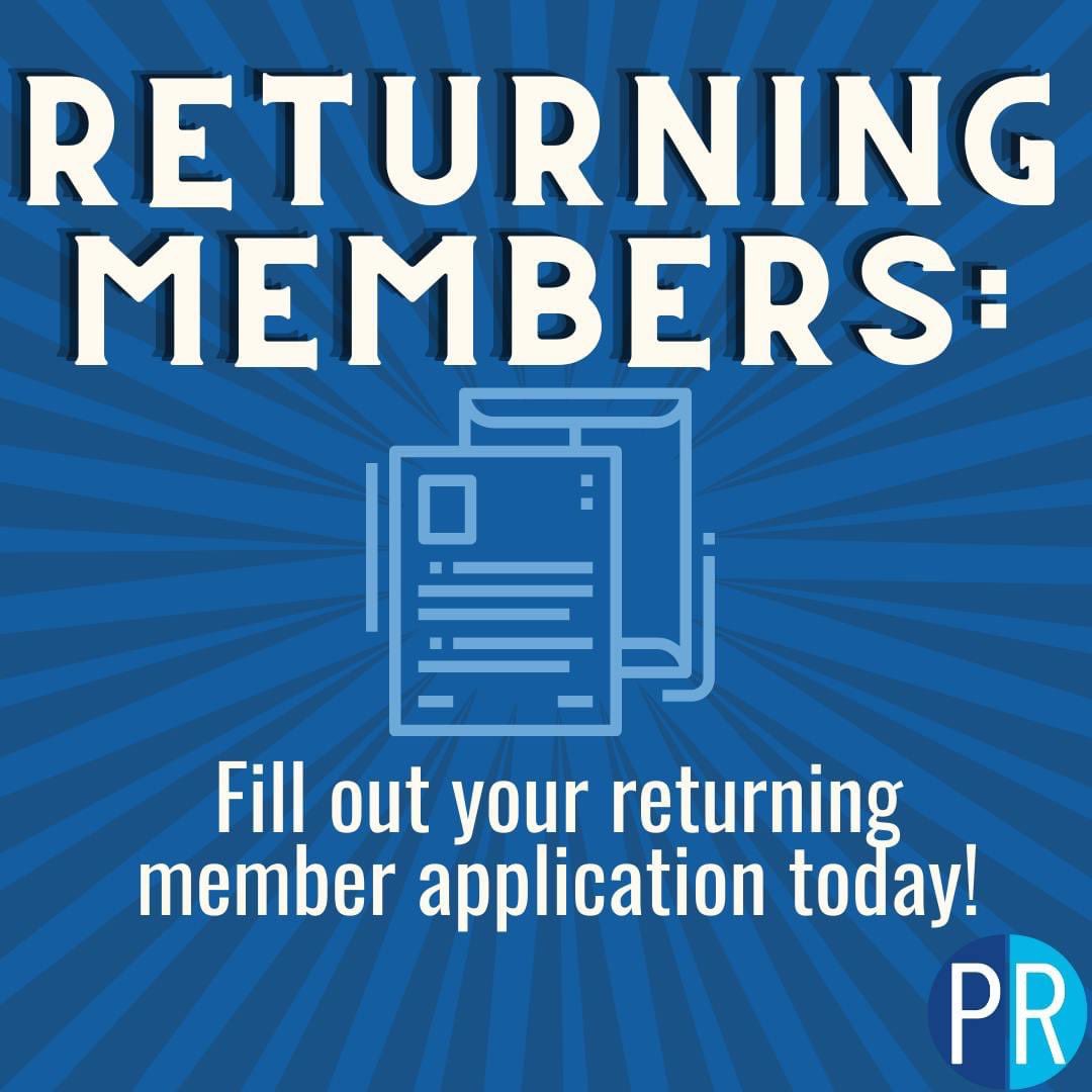 New and returning members: Applications for PRC are now open. Follow the links in our bio to join!