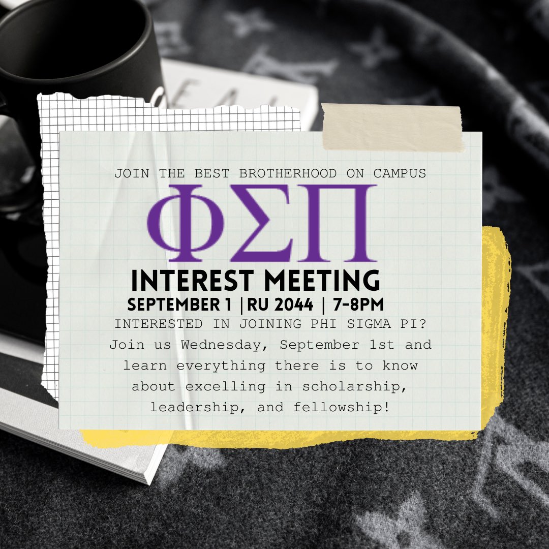 GammaGammaPSP's tweet photo. Don’t forget this Tuesday, August 31 we will be tabling at the organization fair on campus! Stop by and get to know more about Phi Sigma Pi!
•
•
Join us afterward at El Jalapeño from 5-9 for our percentage night. Meet the brothers come have a good time! https://t.co/jwI5TgBgmX