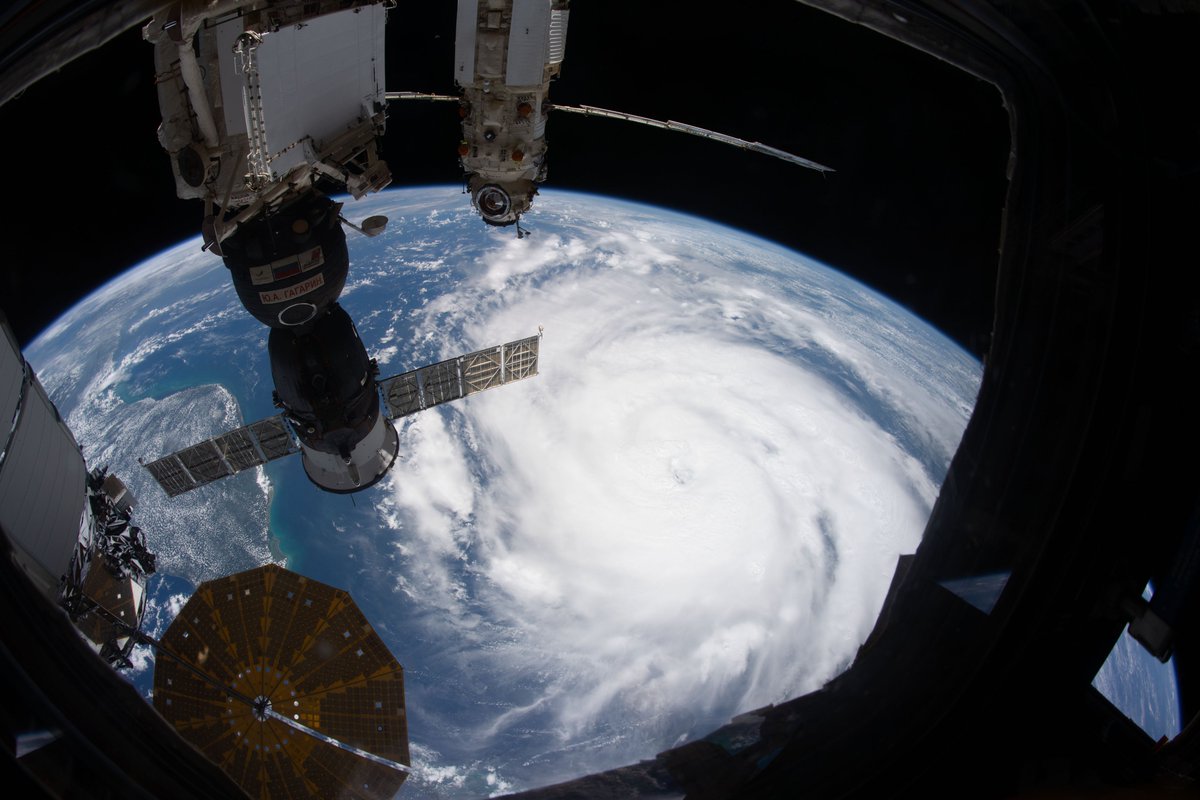 Space_Station's tweet photo. #HurricaneIda 🌀 is pictured from the the station as a category 2 storm on Aug. 28 in the Gulf of Mexico. More pix... https://t.co/3Qb9by5TK7 https://t.co/no3Vnr9ruC