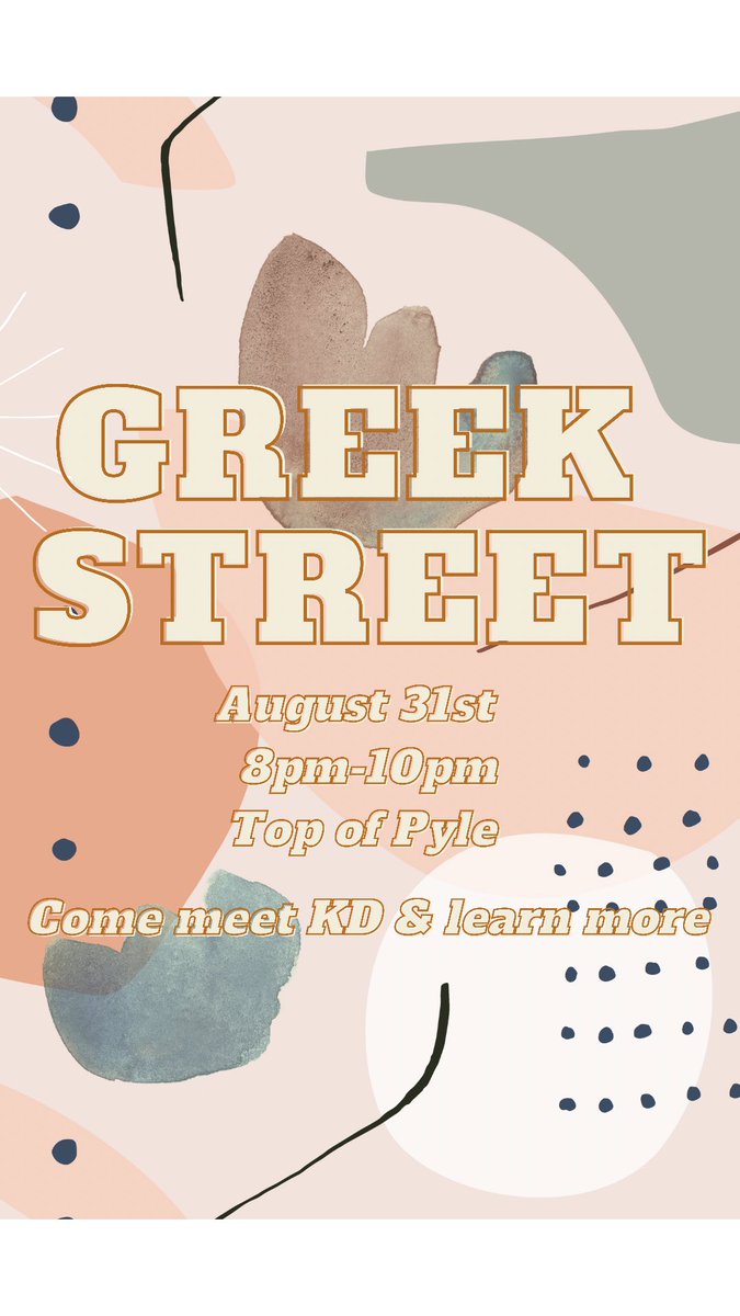 WCkappadelta's tweet photo. Greek Street is still on for
 T O M O R R O W !!!! come out &amp; meet us and learn what KD is all about ! ☻︎ https://t.co/350GRFG5Rx