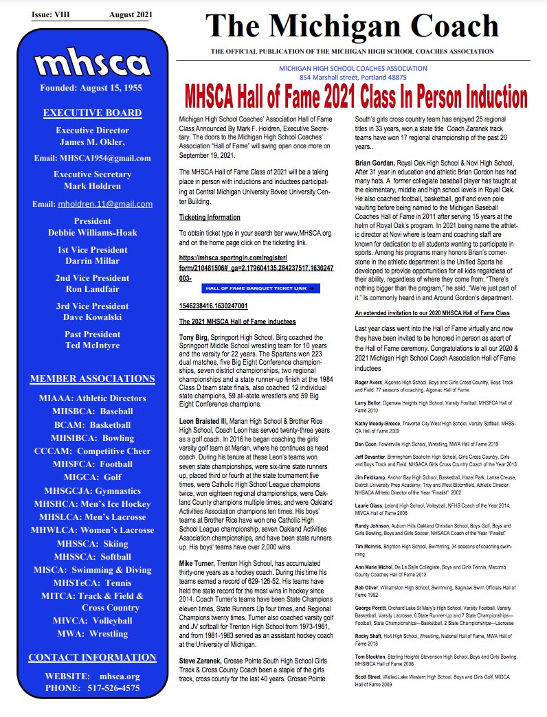 The August issue of the MHSCA "The Michigan Coach" is now available.

issuu.com/mhsca/docs/aug…

<a href="/MHSAA/">MHSAA</a> <a href="/MiscaSwim/">MISCA</a> <a href="/MiHSSCA/">MHSSCA</a>
<a href="/michiganhsfca/">MHSFCA</a> <a href="/michgrappler/">Michigan Grappler</a> <a href="/MWAcoaches/">MWA 🤼‍♂️</a>
<a href="/MITCATFXC/">MITCA</a> <a href="/MIGCAHSGOLF/">MIGCA</a> <a href="/MIVCAvolleyball/">MIVCA Volleyball</a>
<a href="/MIAAAADs/">MIAAA</a> <a href="/BCAMCoaches/">BCAM</a> <a href="/MHSBCA1/">MHSBCA</a>
@CantonHSChiefs <a href="/MichHSHockey/">Mich HS Hockey</a>