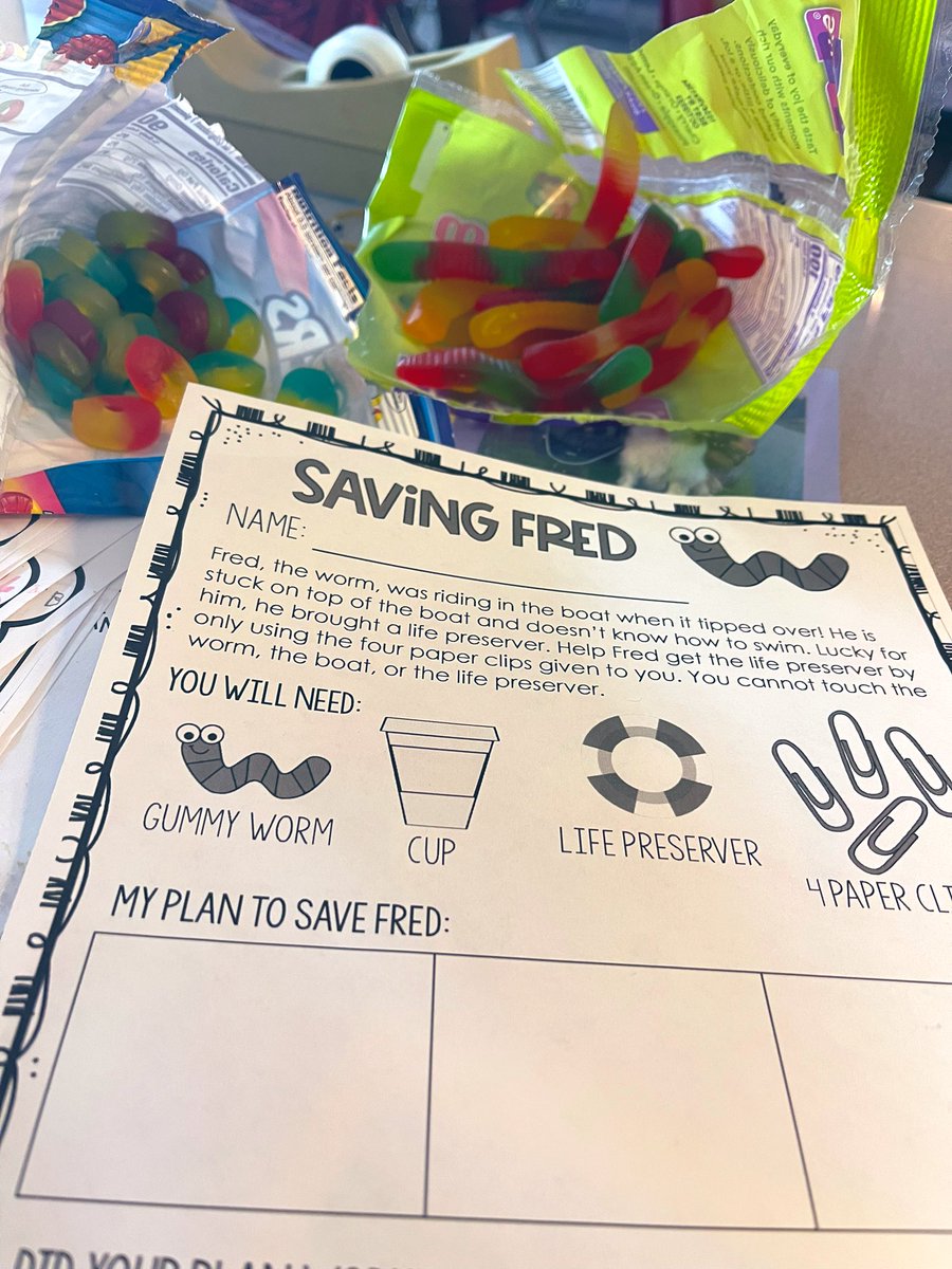 mrscaracciolo13's tweet photo. A classic first few days of school STEM community building activity!! #FindingFred https://t.co/sKFfeveEoP