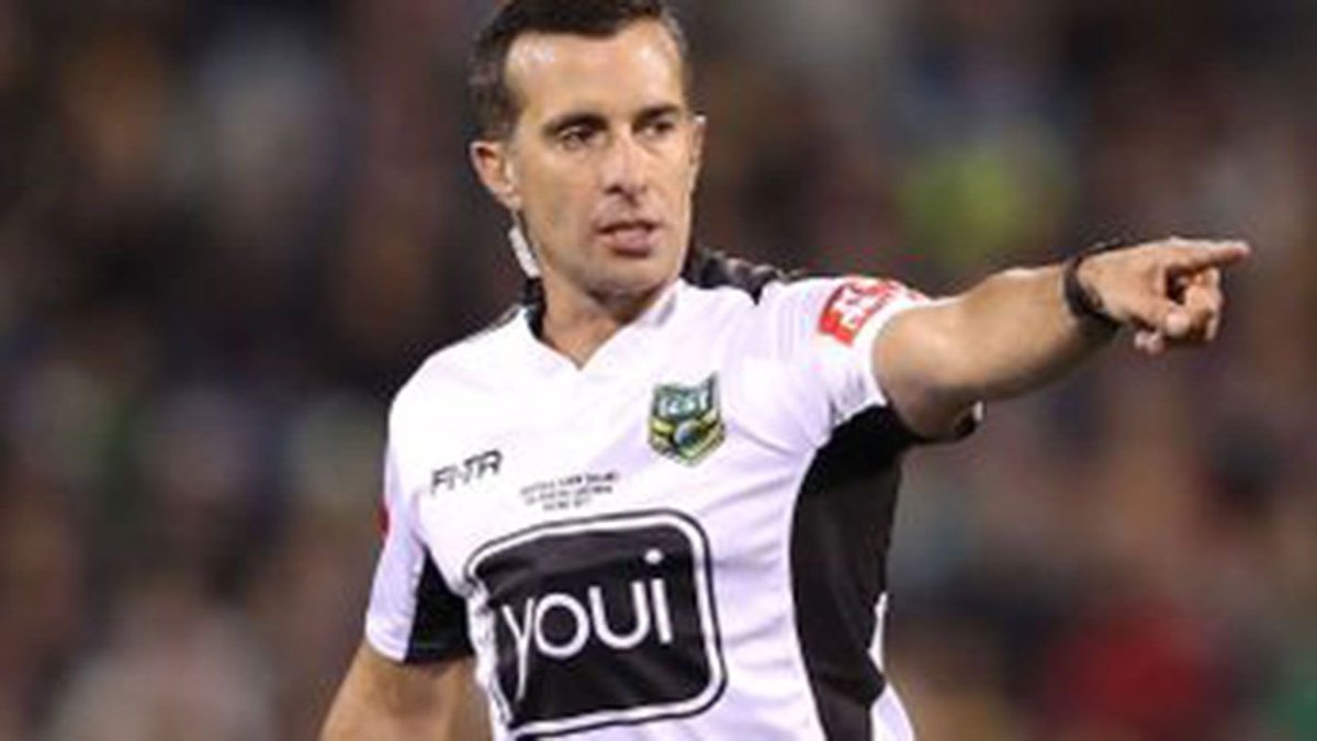 PRLMOinc's tweet photo. Congratulations on your retirement and on a remarkable career Matt. One of the greatest of all time. We wish you every success in the next chapter. #NRL #NRLRefs https://t.co/KMLJgUUim3