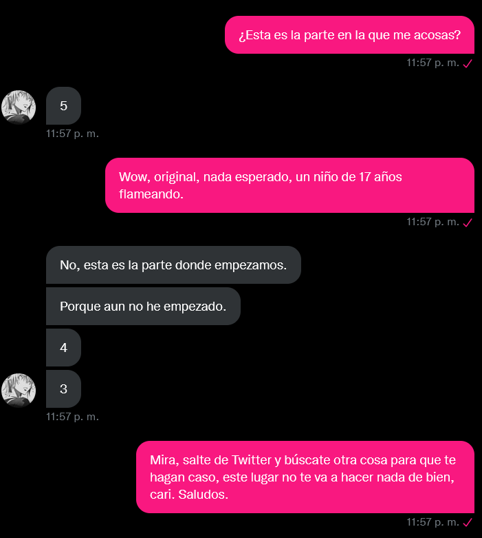 YAOWHXRE's tweet photo. ⠀⠀
🌺: Esto no es hilo de funa, es más bien para reiterar lo que ya está dicho y que tengáis cuidado. Esta persona (menor, casi confirmado) dentro del mundo sexrol tiene serios problemas. No sé de qué tipo ni me interesan, pero pido que no interactuéis ni le deis coba ya que » https://t.co/v23rDNwih4