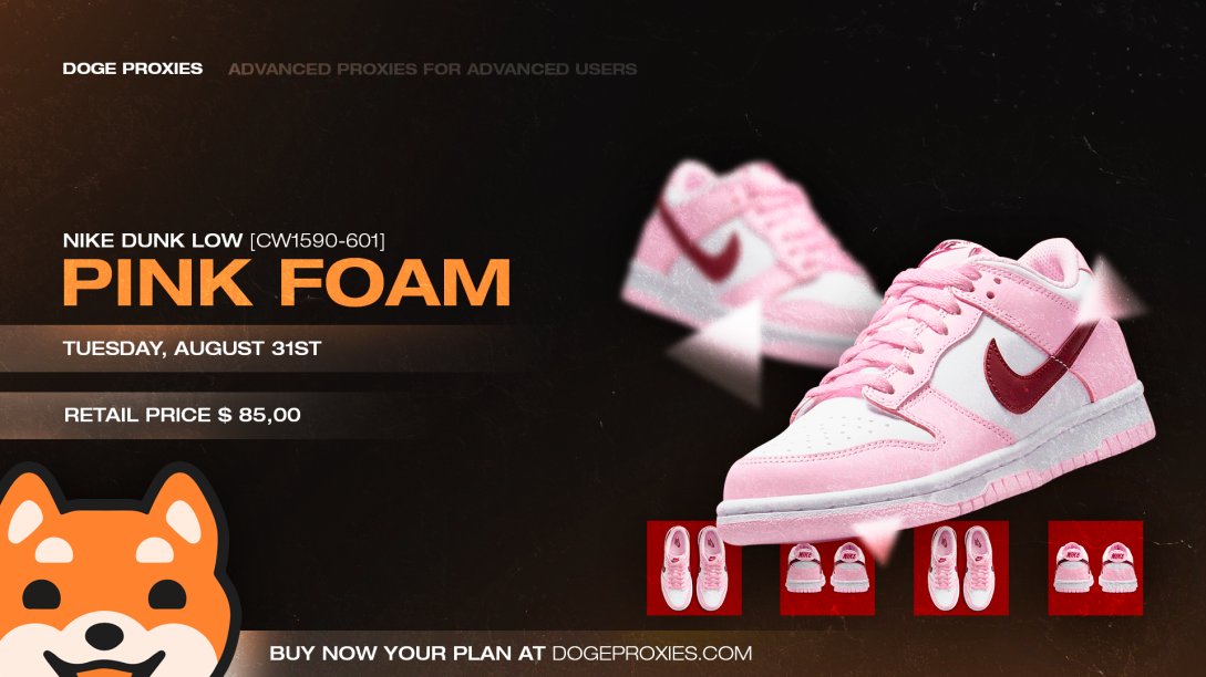 Are you ready to cook these Dunks tomorrow? 🐶

Come get your last minute proxies at the link below! Our residential proxies have been performing, so come and cook with the best. 🌩️
Use Code "Doge" for 20% off your purchase!

dogeproxies.com