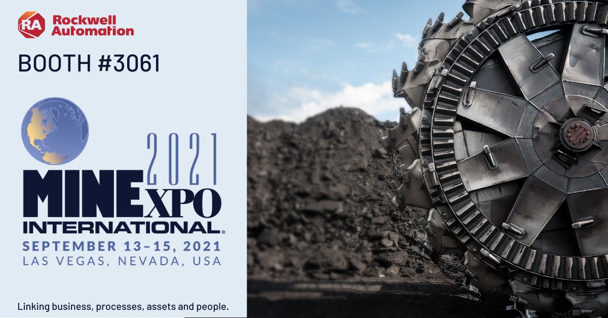 nirajkh's tweet photo. Heading to MINExpo? Want to learn more about mine to port integration, AR, process control and optimization, motor control and digital maintenance? Visit Rockwell Automation at #minexpo2021  https://t.co/fyElXP9N0H https://t.co/qnIPnkEggS