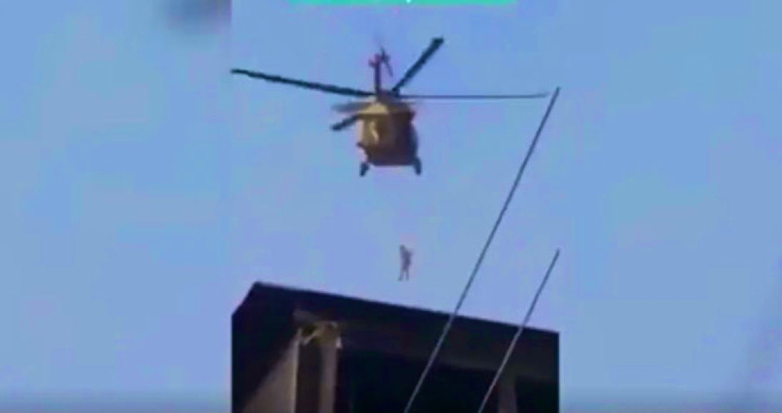 Can someone verify these pictures of our Blackhawks being used by the Taleban to hang their Enemies and our partners?