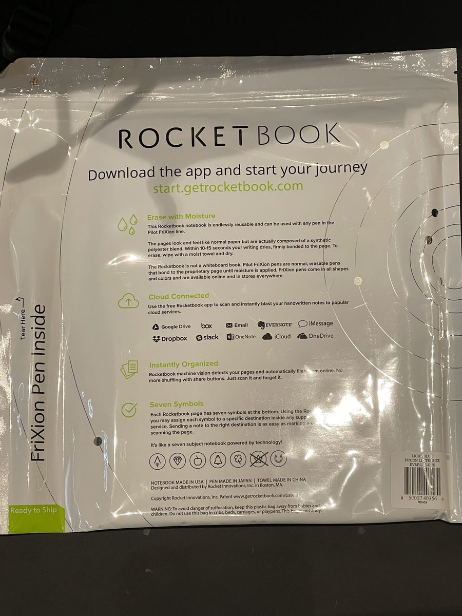 Kristin Toth (@ktothsmith) on Twitter photo Has anyone else tried <a href="/GetRocketbook/">Rocketbook</a> ? I like taking notes on paper but that method limits efficient sharing post-meeting. Pretty excited to try this out… Has anyone else tried <a href="/GetRocketbook/">Rocketbook</a> ? I like taking notes on paper but that method limits efficient sharing post-meeting. Pretty excited to try this out…